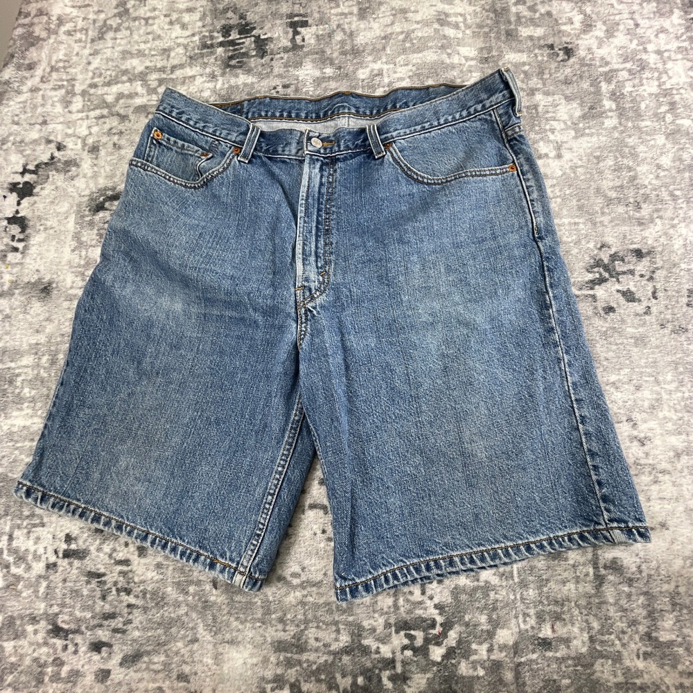 Vtg Levi's Mens W40 550 Relaxed Fit Denim Shorts Blue Jorts Dadcore Baggy Cotton
